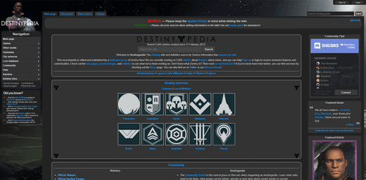 Destinypedia preview