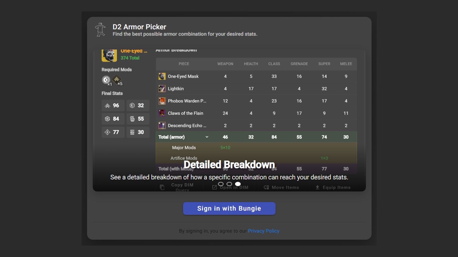 D2ArmorPicker preview